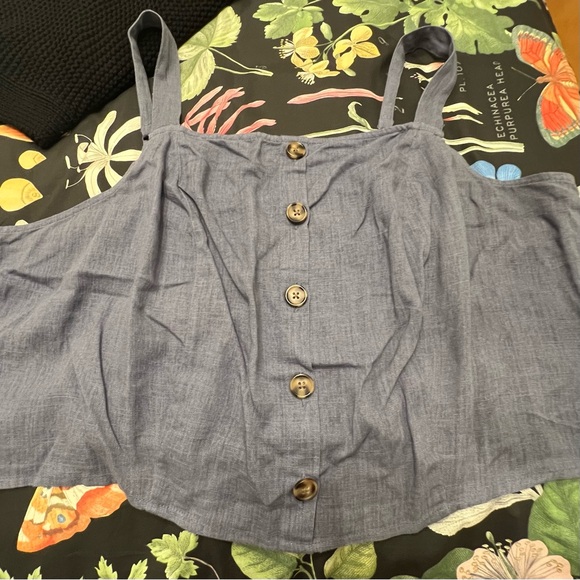 Torrid Crop Tank & Ankle Pant Sizes 3X & 18, Slate Blue - Picture 2 of 7